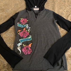 one life 2 live long sleeve hooded shirt.